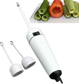 Elektrische groenteboor - Fruitgraver - Moeiteloos koken - Instelbare snelheid - 9 Centimeter - Wit — thumbnail 1