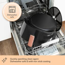 Heteluchtfriteuse - Airfryer XL - Gezond Frituren - Met Stoomfunctie - 7.5 Liter - Zwart — thumbnail 5
