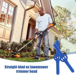 Grasmaaier Snijkoppen - Reserveonderdelen Gazon - Tuinonderhoud - Rechte lijn ontwerp - 100 stuks - Blauw — thumbnail 5