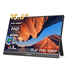 UrbanSelect Protable Monitor - Draagbare Monitor - 15.6 Inch - 178° brede kijkhoek - 60Hz - HDR - Luidsprekers - 1920 × 1080 HD — thumbnail 1