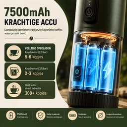 Jurrys koffiezetapparaat - Koffiemachine - Koffieapparaat - Koffiezetter - Draagbaar - Pads en poeder - Compact - 23×8 cm - Groen — thumbnail 2