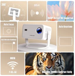 Beamer - 1080P - 8K - L018-projector - Automatische Keystone-correctie Focus - Projectiescherm - Draagbare Mini Beamer met Android OS — thumbnail 5