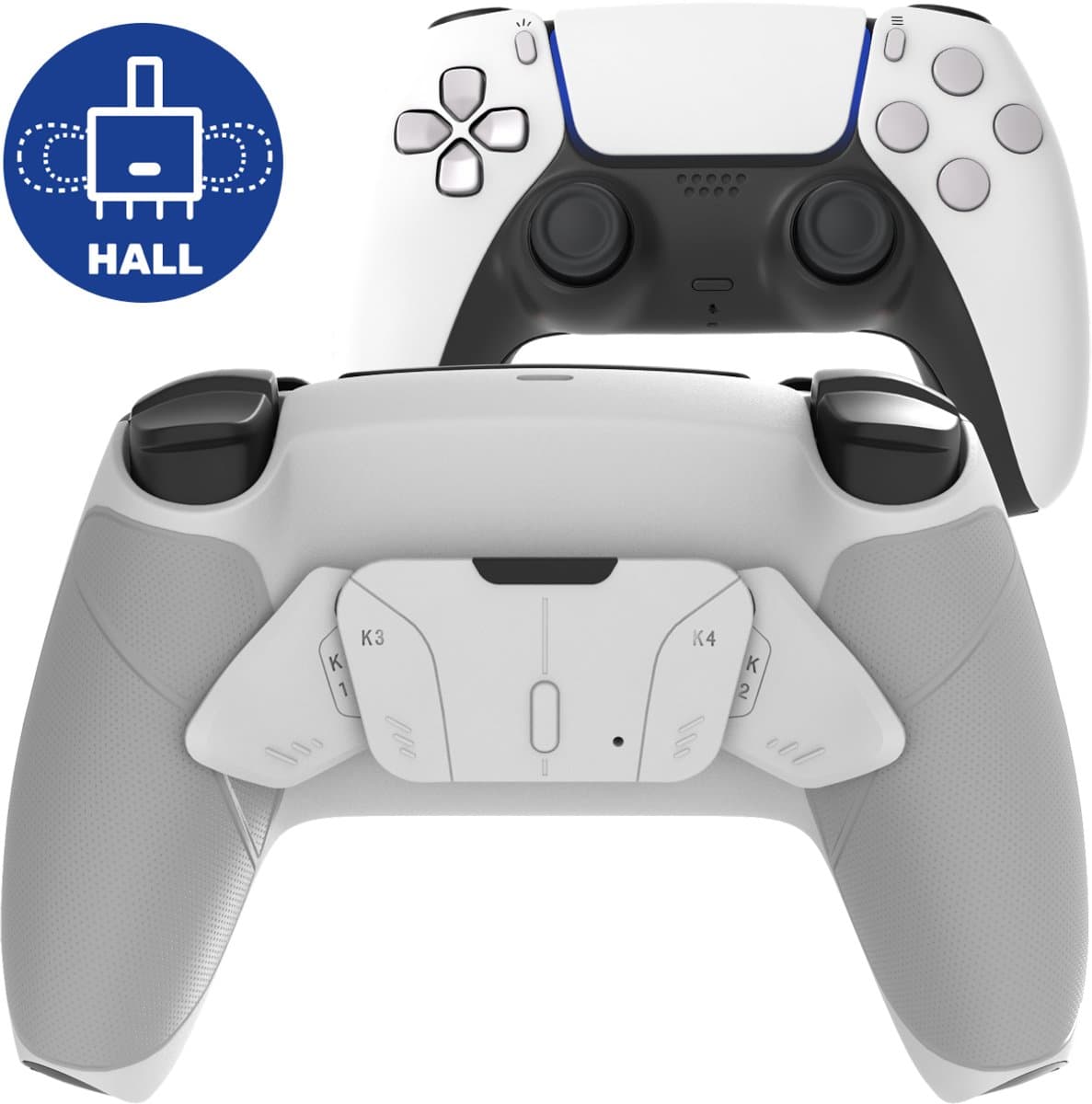 CS eSports Controller voor PS5 / PC – Hall Effect – Geen Stick Drift – SCUF – Paddles – Pro Wit — afbeelding 1