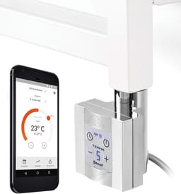 Verwarmingspatroon voor badkamerradiator met app-besturing - Elektrisch verwarmingselement voor handdoeken - 1000 Watt Chroom — thumbnail 1