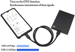 Type-C naar Micro-B kabel 5Gbps - Mobiele Harde Schijf Datakabel 1M Zwart — thumbnail 2