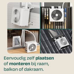 VONROC Mobiele Split Airco 4-in-1 – 12.000 BTU – Wifi – Voor ruimtes tot 45 m² / 105 m³ – Zonder afvoerslang – Koelen, verwarmen, ontvochtigen & ventileren — thumbnail 5