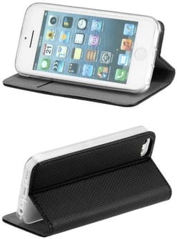 Merkloos Serie - Slim Magnet Boek Hoes - Xiaomi Redmi Note 13 Pro Plus - Zwart — thumbnail 2