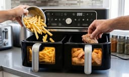 Swiss Haus® AF2309 Dubbele Airfryer XXL - 9L (2x4.5L) – 3100W – Met Kijkvenster – PFAS-vrij – Sync & Match Cook – 10 Programma’s – Heteluchtfriteuse – Zwart — thumbnail 14