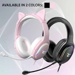 Subsonic Spectra LED Gaming Headset – roze stereo headset met RGB‑verlichting & microfoon – voor PS5, Xbox, Switch & PC — thumbnail 3