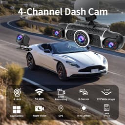 Dashcam - Dashcam voor auto - Dashcam voor auto voor en achter - 360° - 8 IR-lampen Nachtzicht - WiFi, GPS, G-sensor - 24/7 Parkeermodus — thumbnail 2