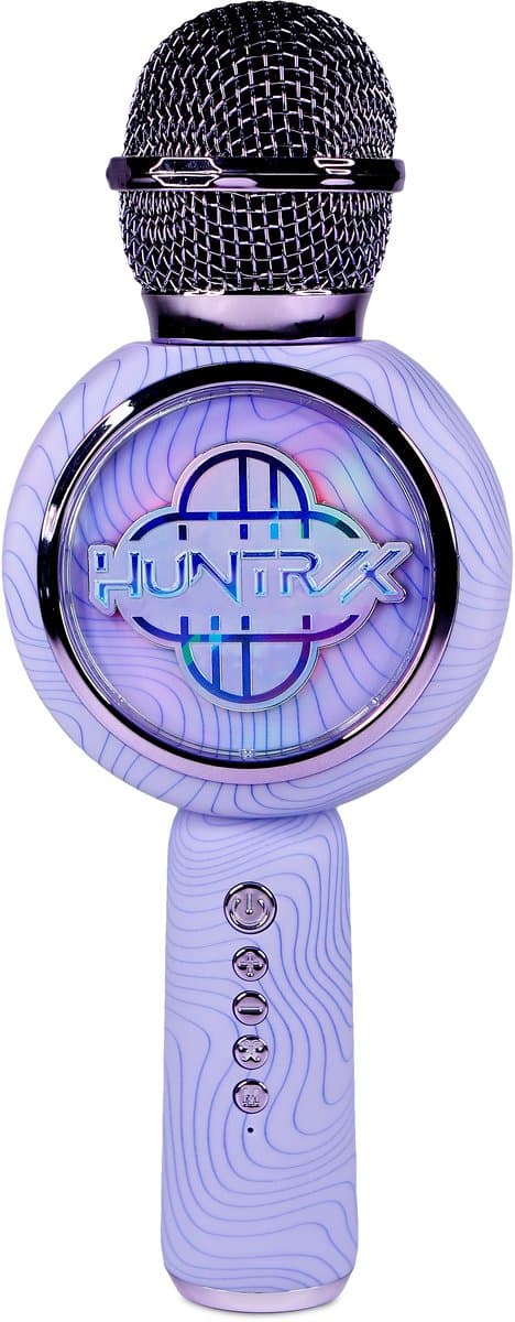 KPop Demon Hunters - Huntr/x - Logo - draadloze karaoke microfoon voor kinderen - oplichtend LED display - speaker - stemvervorming — afbeelding 1