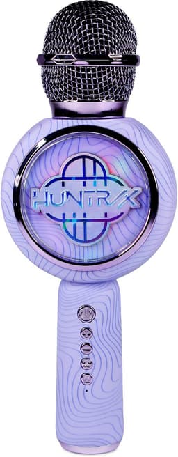 KPop Demon Hunters - Huntr/x - Logo - draadloze karaoke microfoon voor kinderen - oplichtend LED display - speaker - stemvervorming — thumbnail 1