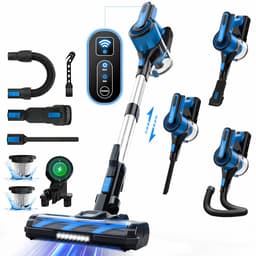 Grenintol V870 Steelstofzuiger - Snoerloze Stofzuiger met Accu - Draadloos Steelstofzuiger - 60000Pa Krachtige Zuigkracht - 350W Borstelloze Motor - 1.6L Grote Stofbak - HEPA Filter - LED Verlichting - Voor Dierenharen & Harde Vloeren - Blauw — thumbnail 1