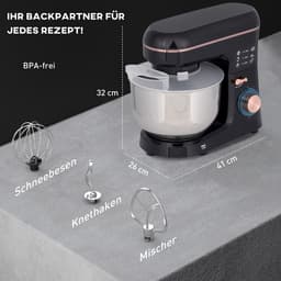 HOMCOM-Küchenmaschine-Edelstahl-41L x 26B x 32H cm-Schwarz — thumbnail 4