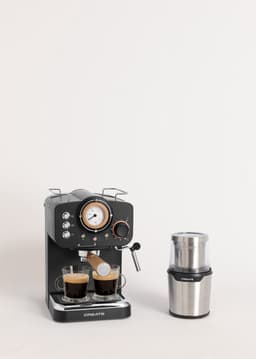 CREATE - Pack THERA RETRO Express-koffiezetapparaat + MILL PRO koffie- en kruidenmolen - Zwart — thumbnail 1