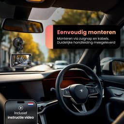 Setix Dashcam Go - Voor en Achter Camera – Inclusief 32GB SD kaart - Full HD 1080P Resolutie – Met Opbergcase tegen Diefstal - Nachtzicht – Plug & Play - Parkeermodus - 170 Graden Kijkhoek – Loop Recording – 2026 Auto Camera — thumbnail 3