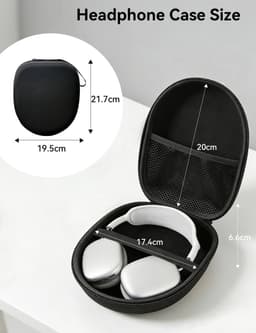 Headphone Case - Universal Hard Shell - Schokbestendig En Waterdicht - Compact Draagontwerp - Voor Over Ear Hoofdtelefoons - Inclusief Netkabel Opbergvak - Geschikt Voor Reizen En Dagelijks Gebruik — thumbnail 2