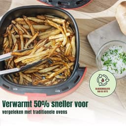 RUX® Mini Airfryer - Heteluchtfriteuse - Friteuse - Rood - 23cm x 28cm x 29cm — thumbnail 2