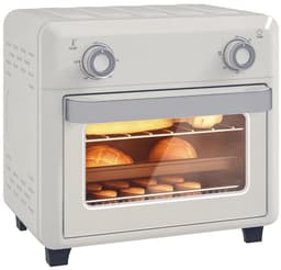 10L Mini Heteluchtoven & Airfryer, 1000W met Timer, voor Frituren, Grillen & Bakken, Vaatwasserbestendig, Crèmewit — thumbnail 1