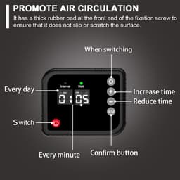 Luchtcirculator Ventilator - Afzuig Ventilator Binnenhuis - Planten Luchtstroom - 360 Graden Rotatie - 193B x 73H cm - Wit — thumbnail 4