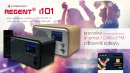Ferguson Regent i101 Internet radio - podcasts - FM-DAB+ radio - 2,4"kleuren scherm - 2000mAh accu zwart — thumbnail 2
