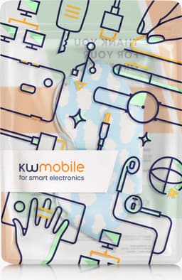 kwmobile over-ear koptelefoon cover compatibel met Apple AirPods Max / AirPods Max 2 hoesje - Polyester hoofdtelefoon case - Zachte koptelefoonhoes - Wolken en lucht design — thumbnail 2