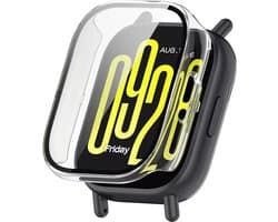Strap-it Hard case hoesje met screen protector glas - geschikt voor Redmi Watch 5 Active (transparant)