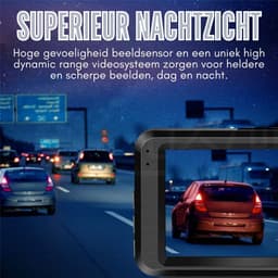 DD Dashcam voor Auto voor en Achter - Achter Draadloos - Full HD Gps - 4x9x6cm - Zwart — thumbnail 4