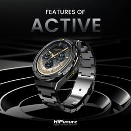 HiFuture Active Smartwatch - Zwart/Geel - 1.43" amoled scherm — thumbnail 2