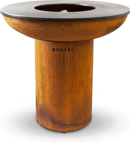 BonFeu BonBiza XL Corten Dicht - Buitenkoken - Plancha Bakken Plancha BBQ - 98x98x102 cm — thumbnail 1