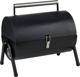 alpina Tafel BBQ Houtskool - Tafelgrill met Grillplaat en Deksel - Compacte Barbecue met Grillplaat - Tafelbarbecue Draagbaar - Ideaal voor Buiten - Zwart — thumbnail 1