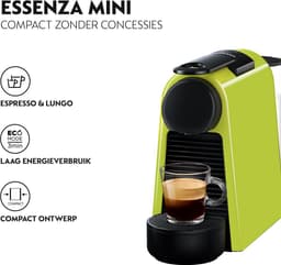 De'Longhi Nespresso Essenza mini EN85.L - Koffiecupmachine - Lime — thumbnail 4
