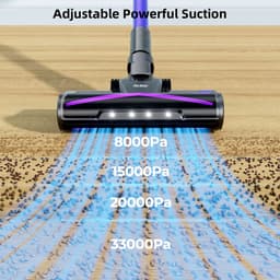 Redroad L8 - Draadloze stofzuiger - Vacuum cleaner -Geavanceerde 500W Krachtige Stofzuiger met Uitneembare Accu en 30kPa Zuigkracht – Slimme Stofherkenning, 1.6L Stofreservoir, LED Verlichting & Anti-Klit Technologie — thumbnail 3