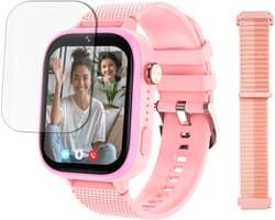 LEROYS - GPS Horloge Kind - Kinder Smartwatch - Android en iOS - Roze - Incl. Simkaart