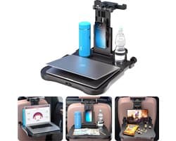 Multifunctionele Auto Tafel - Voor Laptop Achterbank - Autostoel Organizer met Tablet Houder - Computer Stoel -Eettafel Beker hoofdsteun houder- Klaptafel Stand Voor Telefoon & Tablet iPad - cadeau voor kinderen