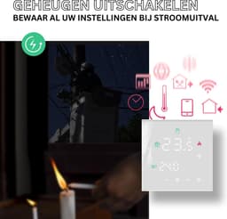 MKSS® Thermostaat voor cv - Draadloos met Wifi - Met App - Wit — thumbnail 3