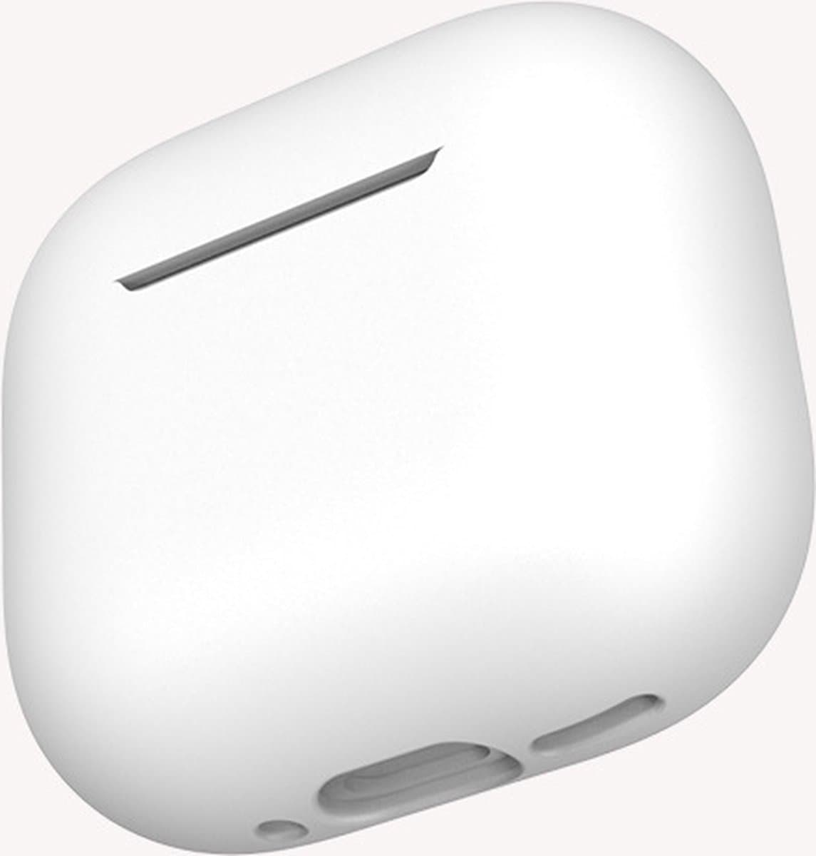Hoesje in het Wit geschikt voor Apple AirPods 4 - TCH - Beschermhoes - Siliconen - Case - Soft case — afbeelding 1