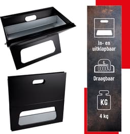 BBQ Collection Tafel BBQ Houtskool - Camping BBQ - Opvouwbare en Draagbare Barbeque - Barbecue met Losse Vuurschaal en Grillrooster - 46 x 36,5 x 28 cm — thumbnail 2