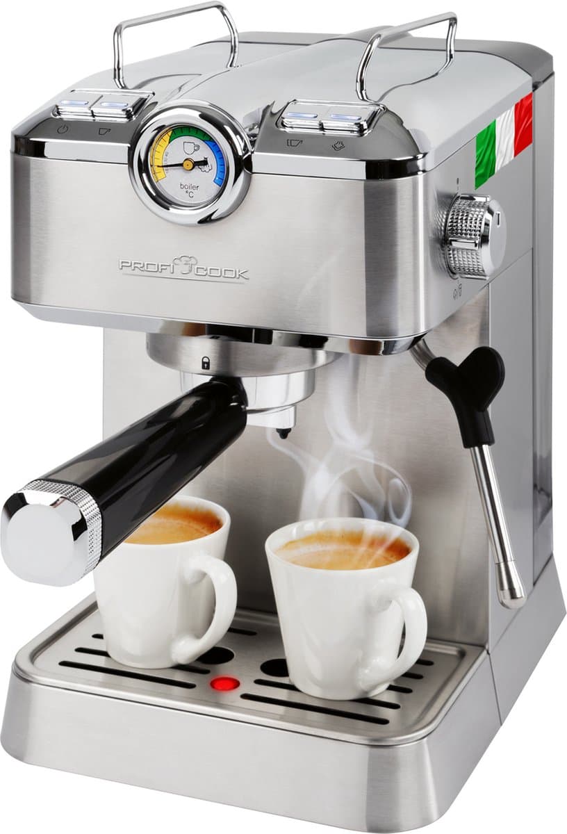 ProfiCook ES-KA 1267 - Espresso koffiemachine -Espressomachine 2in1 -voor koffiecapsules en gemalen koffie - 1100W — afbeelding 1