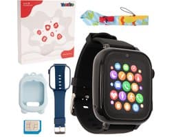 4G Smartwatch kinderen - GPS Horloge kind - HD Videobellen & Stappenteller - Speelgoed - Incl Simkaart