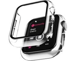 MY PROTECT - Hoesje Geschikt Voor Apple Watch Series 10 46mm - Bescherm Case & Screenprotector In 1 - Transparant