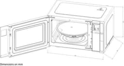 Magnetron - CONTINENTAL EDISON - CEMO23B - Zwart - 1280 W - L48 x H29,3 x D33,7 cm - 23 L — thumbnail 3