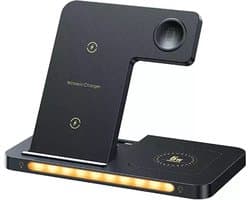 Remax RP-W70 - Draadloze oplader - Wireless Charger - 3in1 - Nachtlampjes - Vouwbaar - 22W