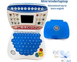 Laptop voor kinderen - Activity computer - blauw met Geluid en Licht, Kleuren en Dieren | Educatief speelgoed | Laptop om te leren | Engels leren | speelgoed laptop | Sinterklaascadeau - Kerstmis | mini-laptop voor kinderen