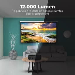 Spoused Beamer - Full-HD - 12.000 Lumen - Streamen Vanaf Je Telefoon Met WiFi - Mini Beamer - Zwart - Android — thumbnail 5