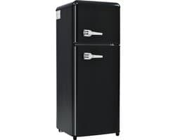 Merax Retro Mini Koelkast 92L – Koel-vriescombinatie – Zwart – Energieklasse D