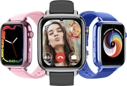 GPSHorlogeKids© - GPS horloge kind - smartwatch kinderen - WhatsApp - 4G videobellen - SOS alarm - TikTok - Google Assistant - facebook - smartwatch kind - nieuw 2025 - incl SIM – model Flux Blauw — thumbnail 3