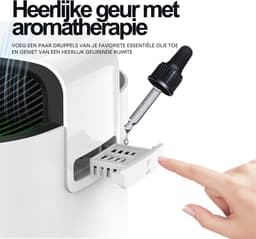 RYER Luchtreiniger XL - HEPA 13 filter + Koolstoffilter - CADR 350 m3/u - Helpt bij hooikoorts, allergieën, huisstofmijt en stof - Luchtkwaliteitsindicator - Slaapstand - Met App — thumbnail 7