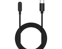 By Qubix - Oplader / Oplaadkabel - Geschikt voor Huawei Watch Fit 4 / 3 / 2 / 1 / Fit New / Fit Mini - Huawei Honor Band - Huawei Band 9 / 8 / 7 / 6 - USB-C aansluiting - 1 meter - Zwart