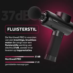 Northwall PRO - Massage Gun - Professioneel - Massage Apparaat - Massage Pistool Inclusief Koffer - 5 Opzetstukken — thumbnail 2